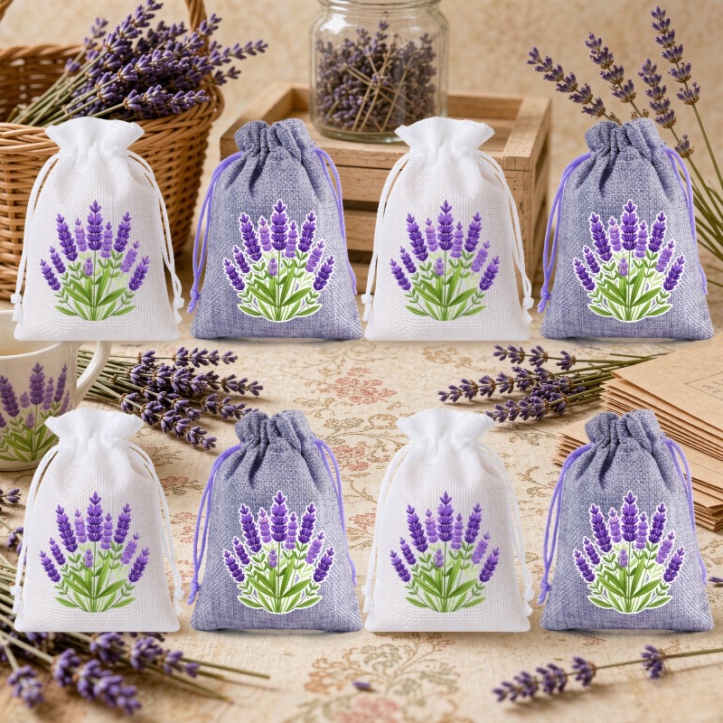 Home Fragrance Linen - 8 шт. белых и фиолетовых льняных